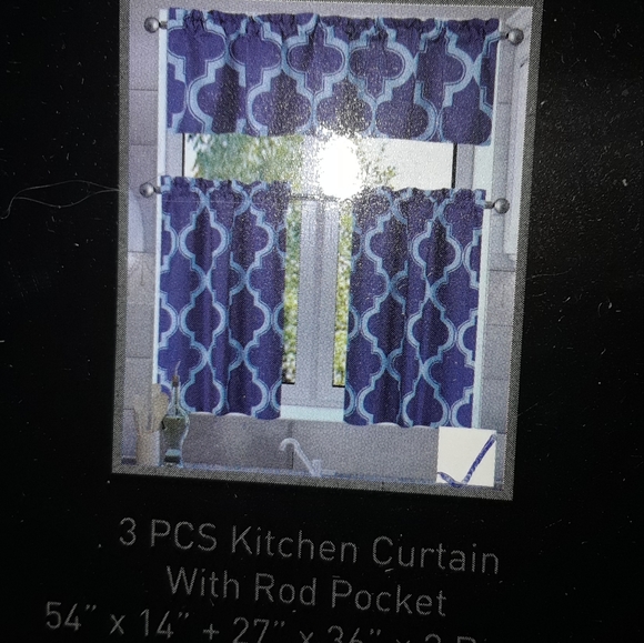 3 Panels Printed Faux Silk Blackout Curtains - Picture 1 of 1